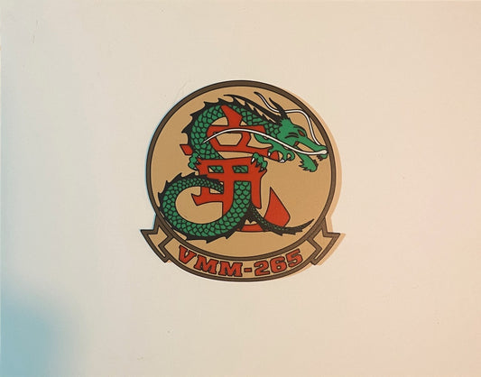 Marine Medium Tiltrotor Squadron 265 3D printed emblem