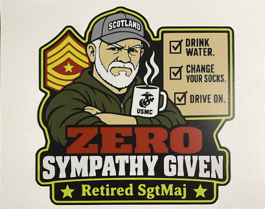 Zero Sympathy Given retired SgtMaj Marine Corps emblem